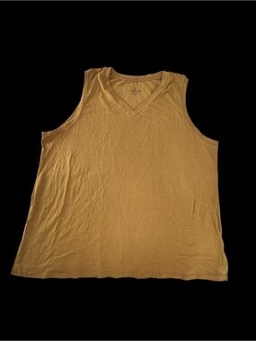 Cuddl Duds Women's Sleeveless V‑Neck Tank Top in Mustard